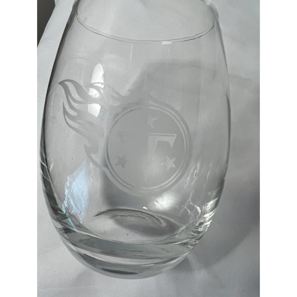 Tennessee Titans NFL Etched Glass Tumblers Set of‎ 4
